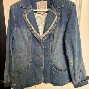 Brighton Denim Jacket with heart embellishments